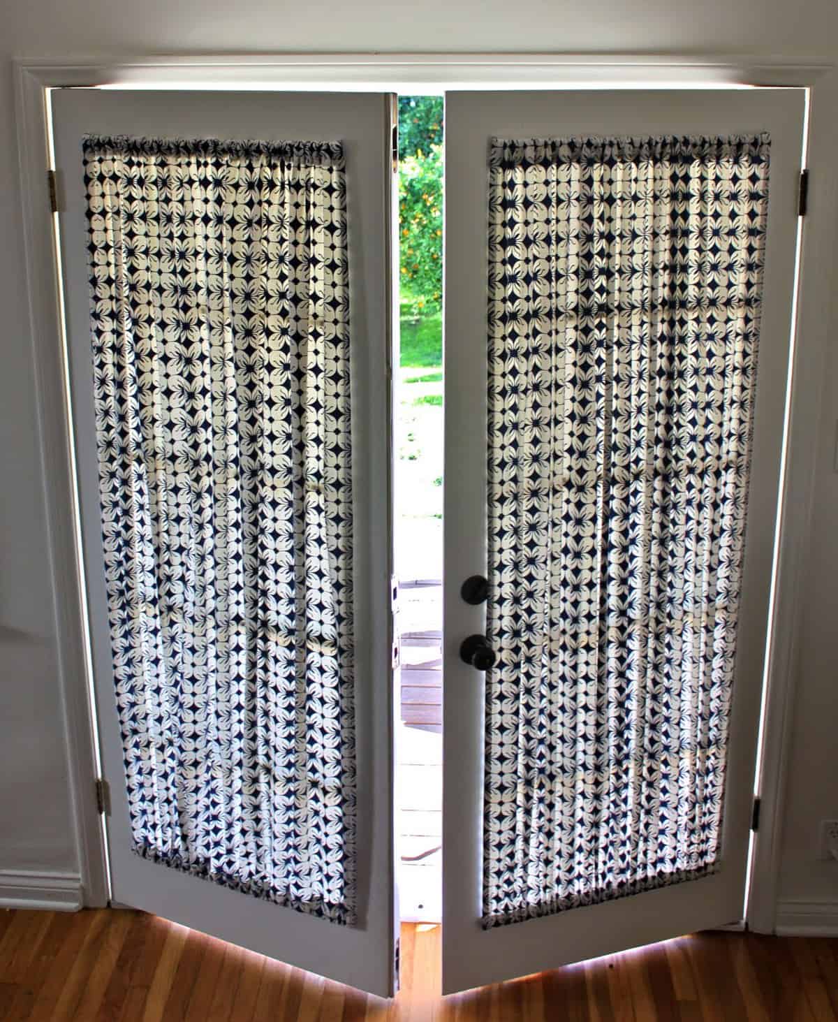 World Map Fabric Shower Curtain French Door Curtain Ideas